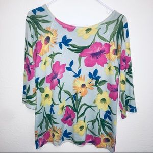 Silk floral blouse